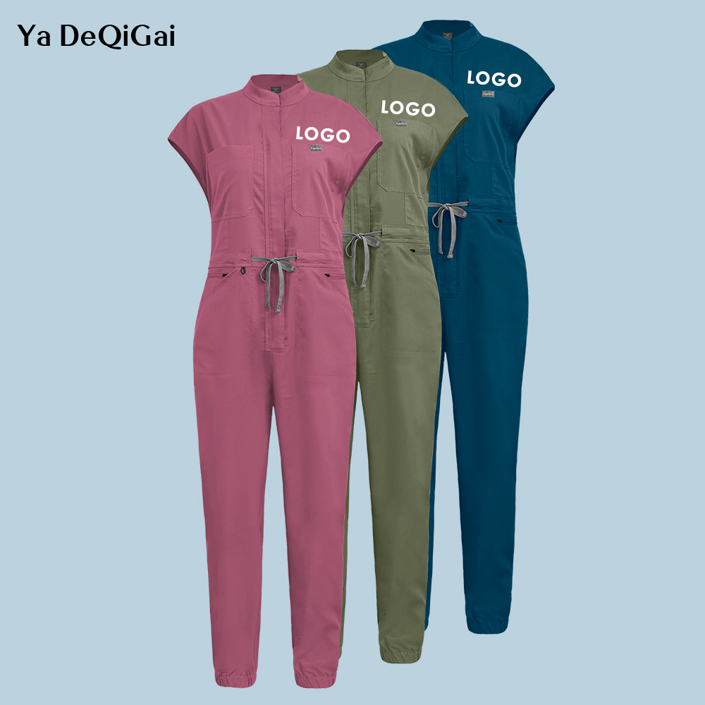Medical Lab Logo - New Medical Scrubs Jumpsuits Short Sleeve