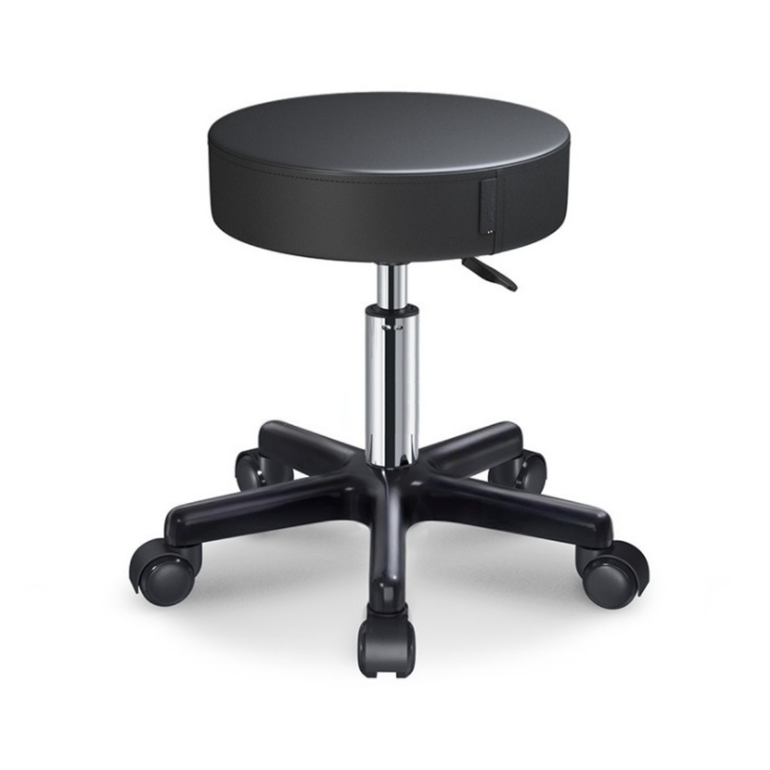 Medical Lab Officer - Rolling Stool With Wheels PVC Leather