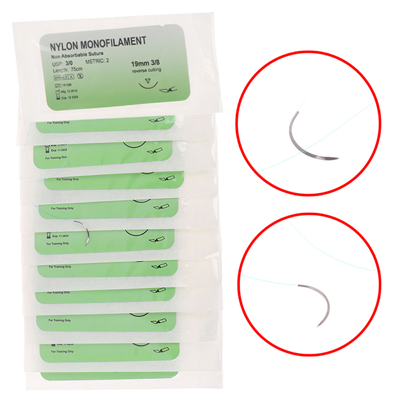 Medical Lab Kit - Nylon Monofilament Suture Kit 12 Pieces