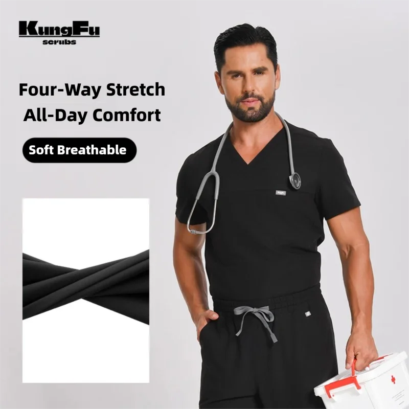 KUNGFU SCRUBS Men Surgical Uni - Medical Lab Uniform 评论和价格