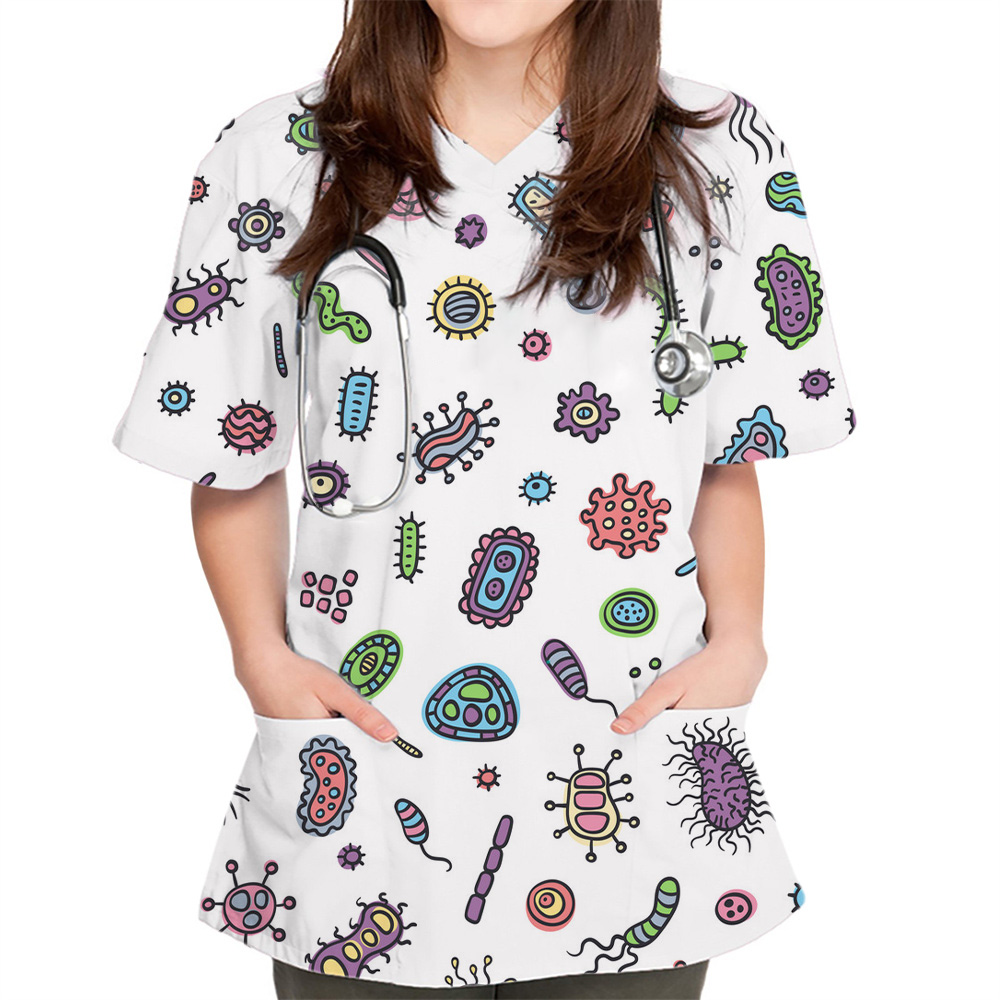 New Women Tops Bacteriogram Pr - Medical Lab Uniform 评论和价格