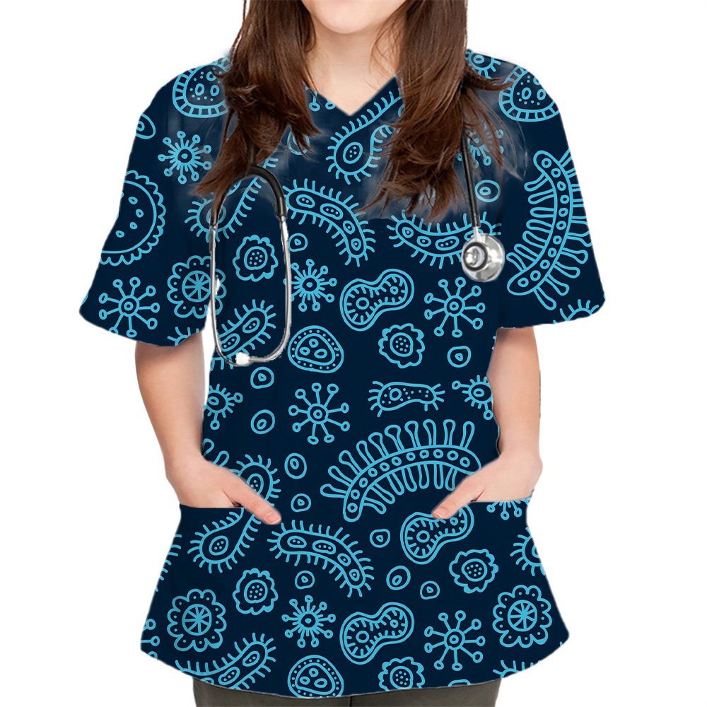 New Women Tops Bacteriogram Pr - Medical Lab Uniform 评论和价格