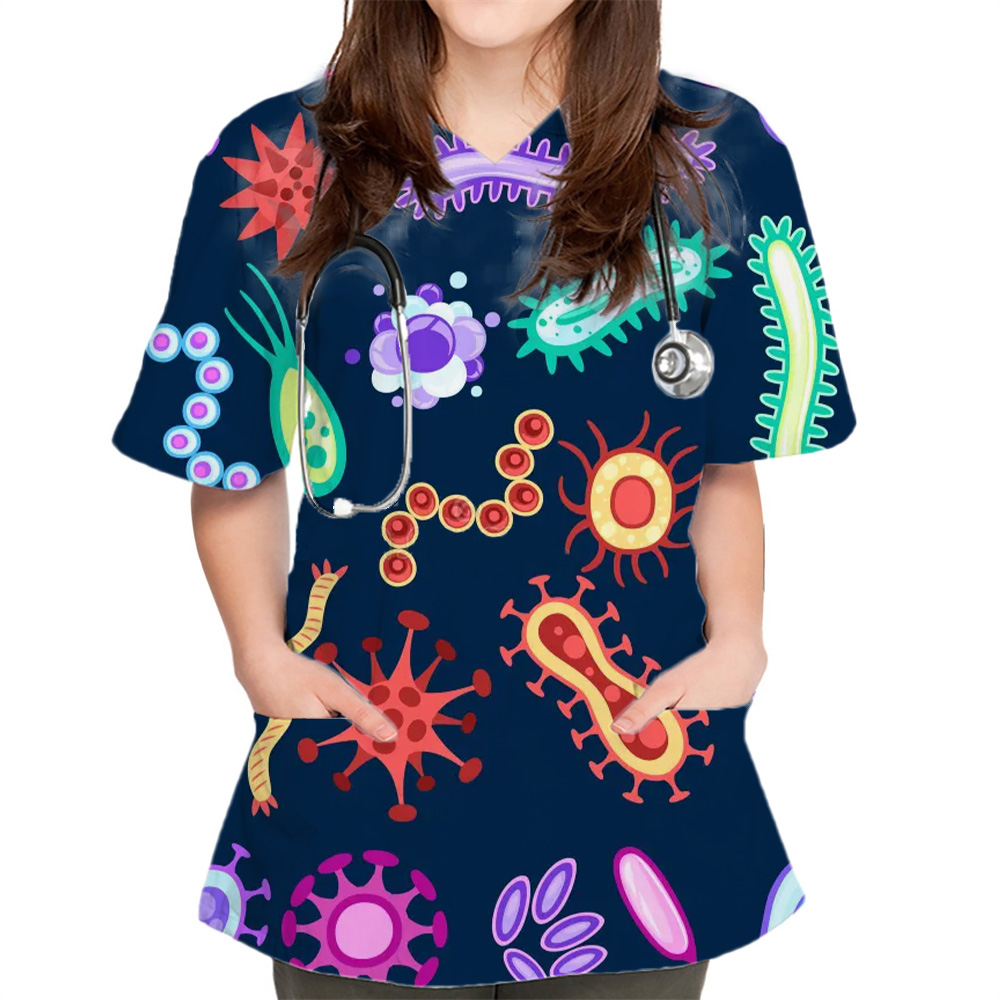New Women Tops Bacteriogram Pr - Medical Lab Uniform 评论和价格