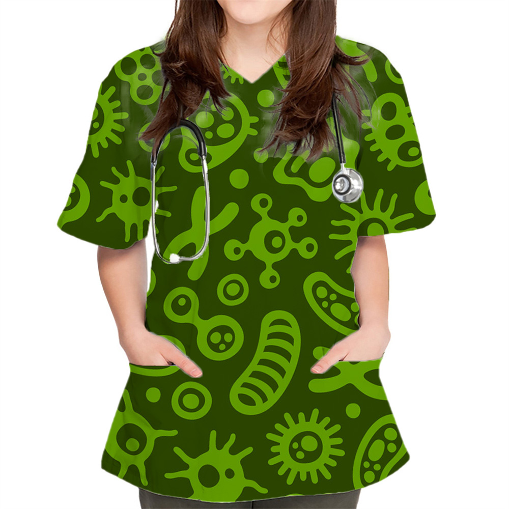 New Women Tops Bacteriogram Pr - Medical Lab Uniform 评论和价格