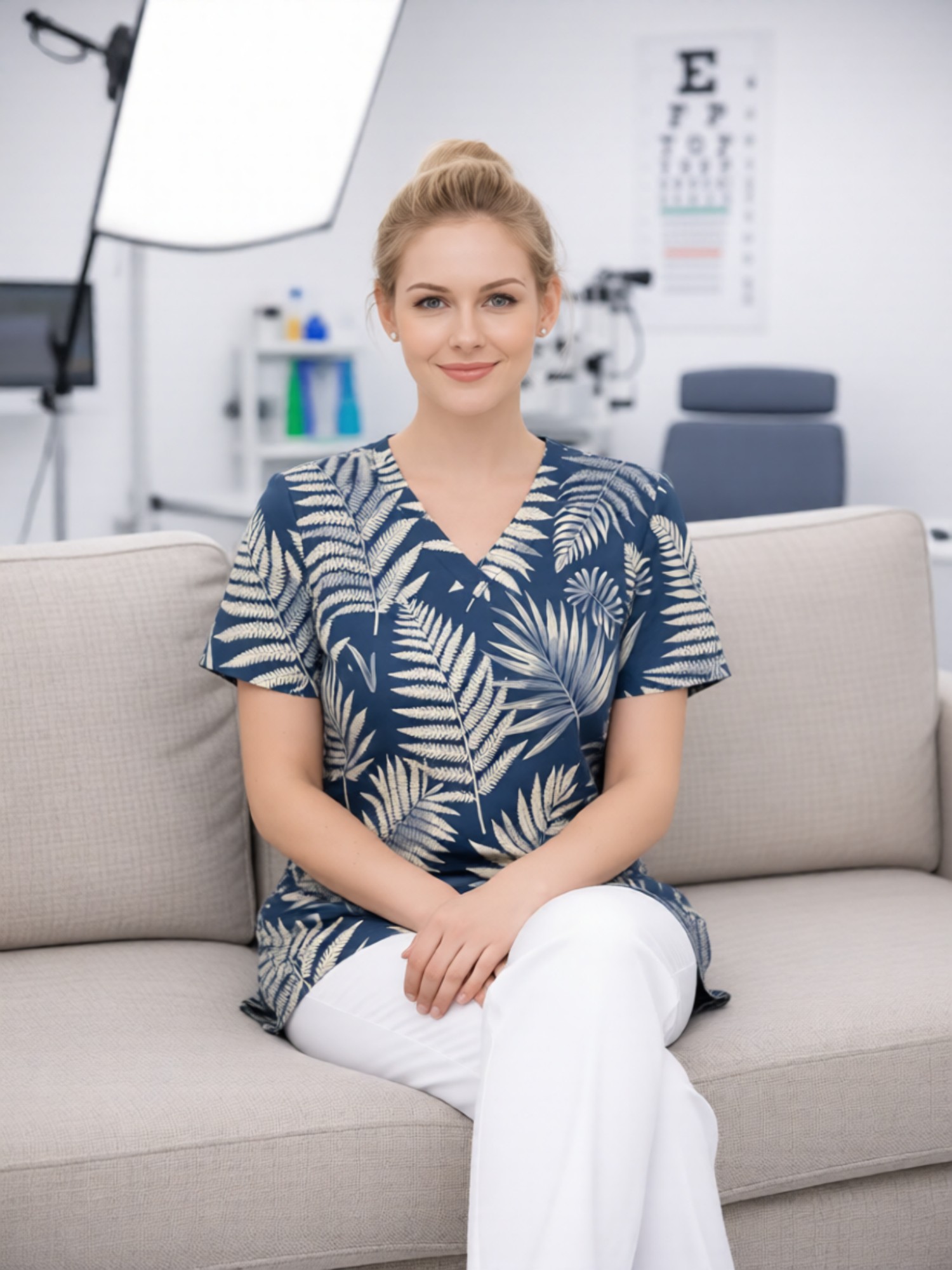 Womens Charming V Neck Scrub T - Medical Lab Uniform 评论和价格