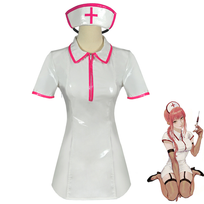 Anime Chainsaw Man Cosplay Cos - Medical Lab Uniform 评论和价格