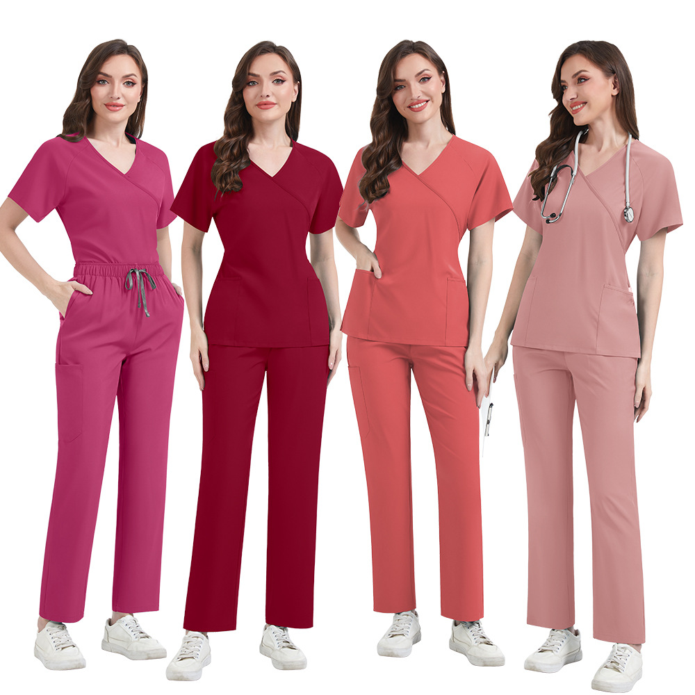Slim Fit Women Scrubs Sets Hos - Medical Lab Uniform 评论和价格