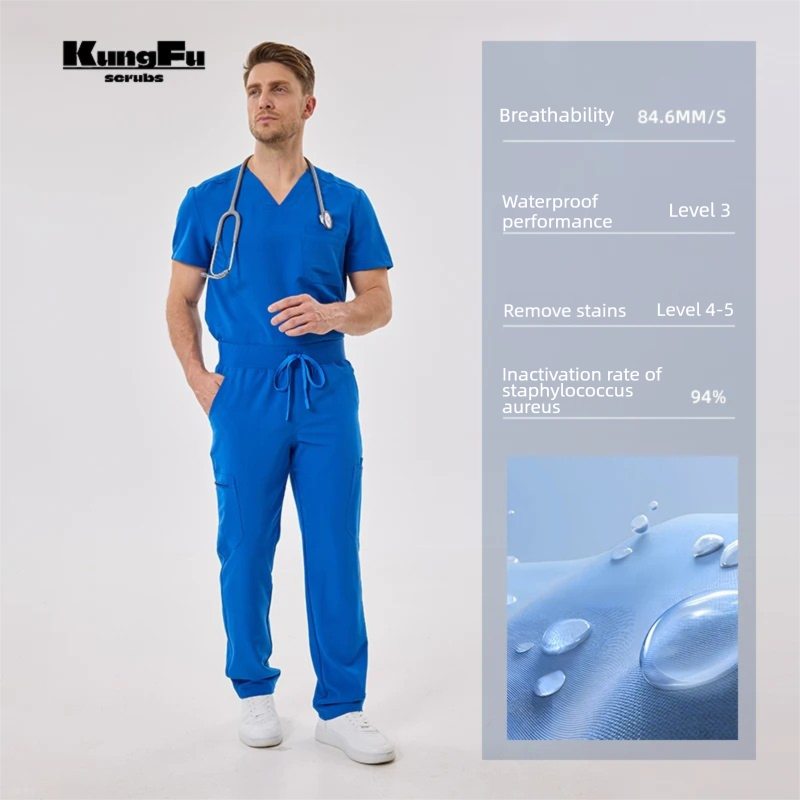 KUNGFU SCRUBS Mens Uniforms Me - Medical Lab Uniform 评论和价格